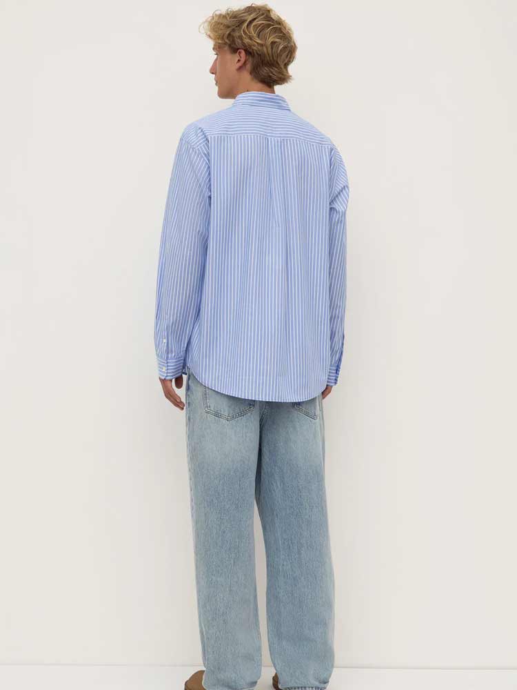 Aden Stripe Long Sleeve Shirt Blue/White - Image 6