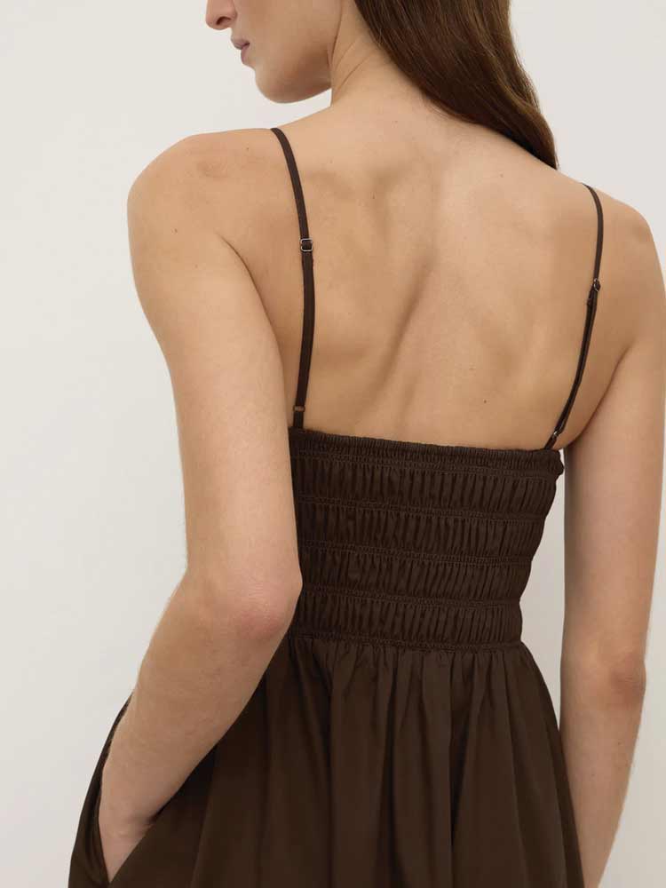 Aubrey Ruched Dress Ganache - Image 4