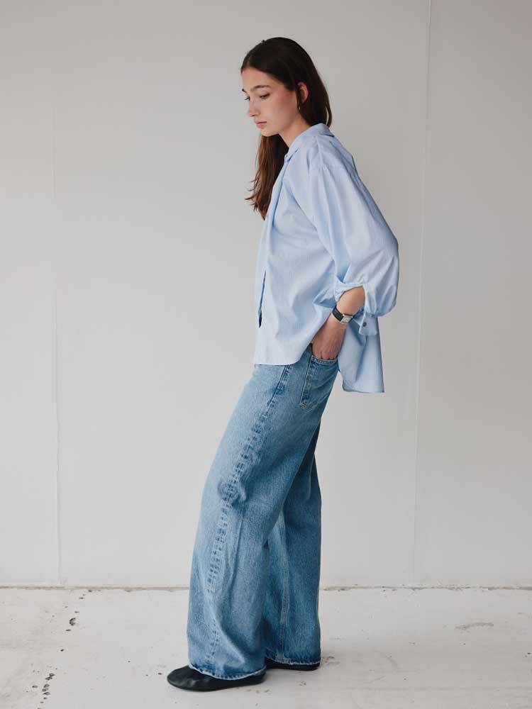 Dune Shirt Pale Blue Stripe - Image 3