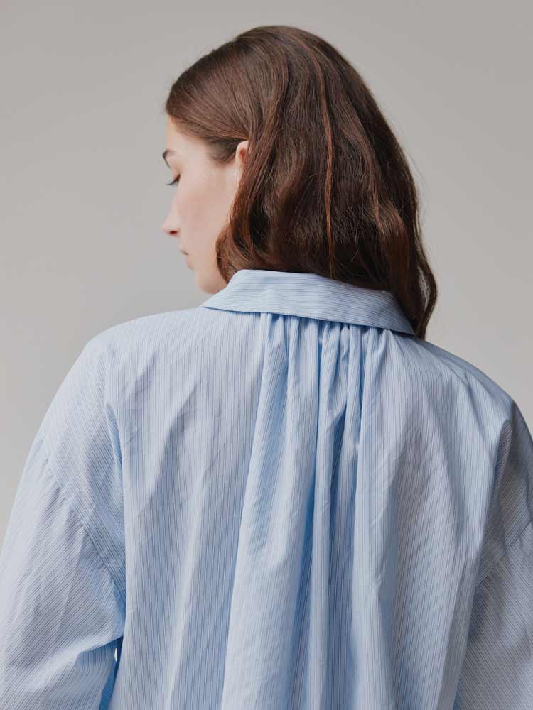 Dune Shirt Pale Blue Stripe - Image 4