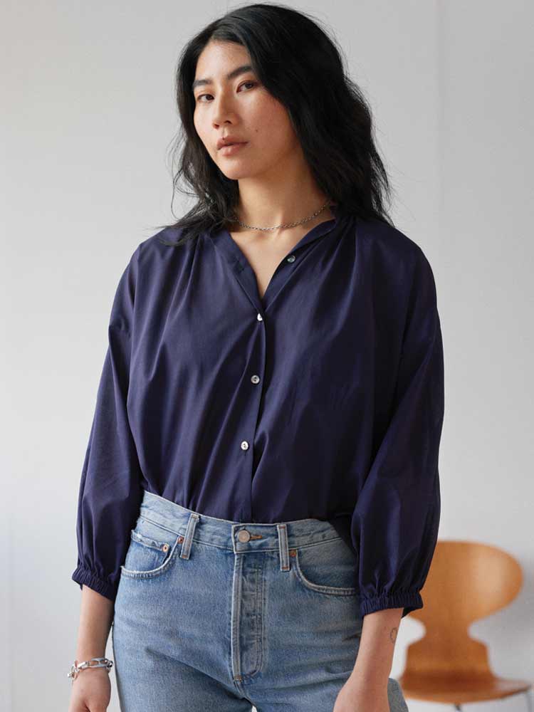 Everyday Blouse Indigo Blue - Image 5