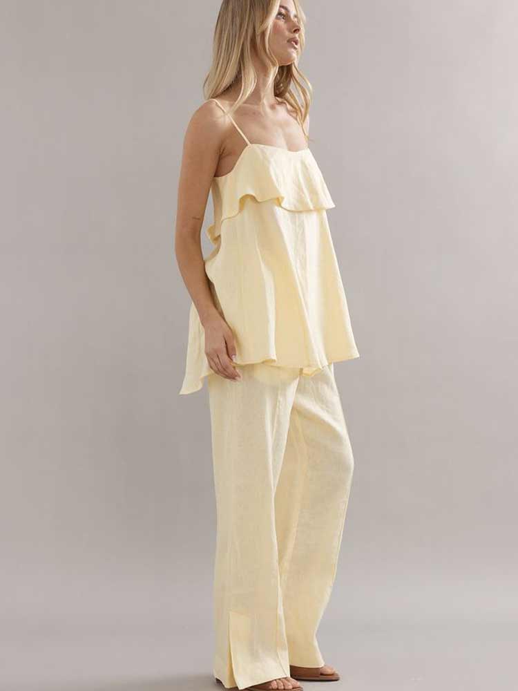Jimmy Jogger Yellow Linen - Image 4