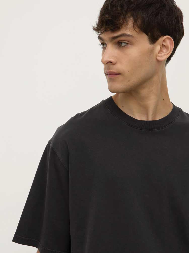 Knox Organic Oversized Tee Washed Black - Image 3