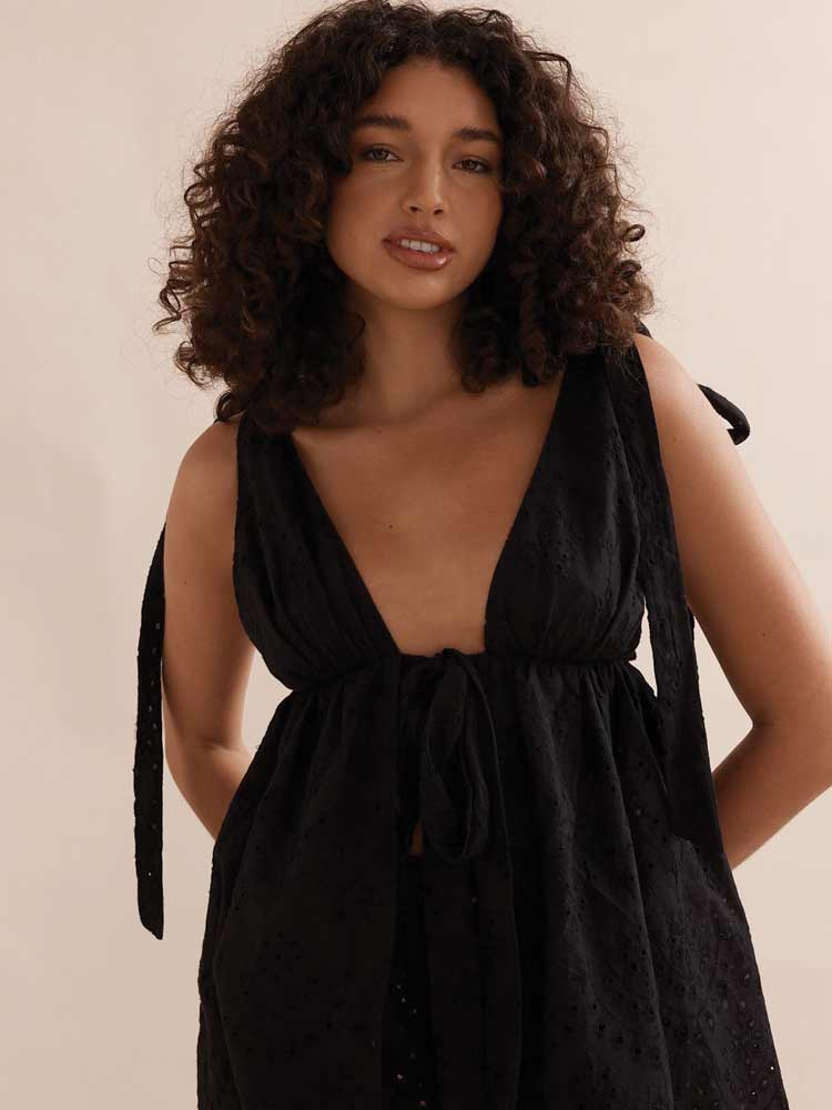 Little Rosie Set Black Broderie - Image 3