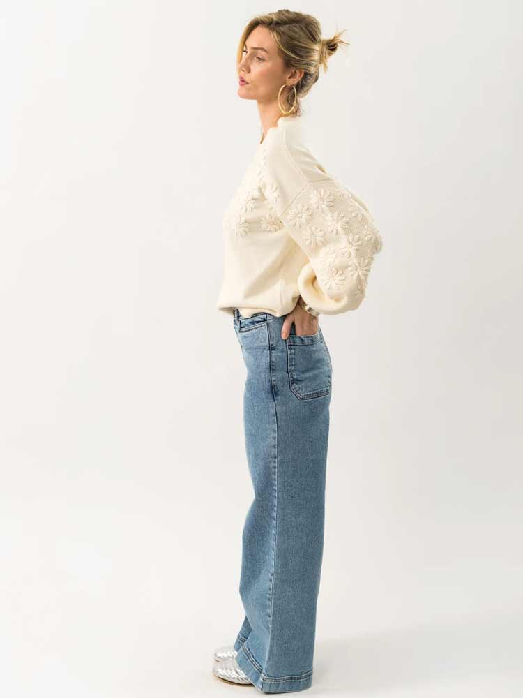 Musa Knit Jumper Creme - Image 3