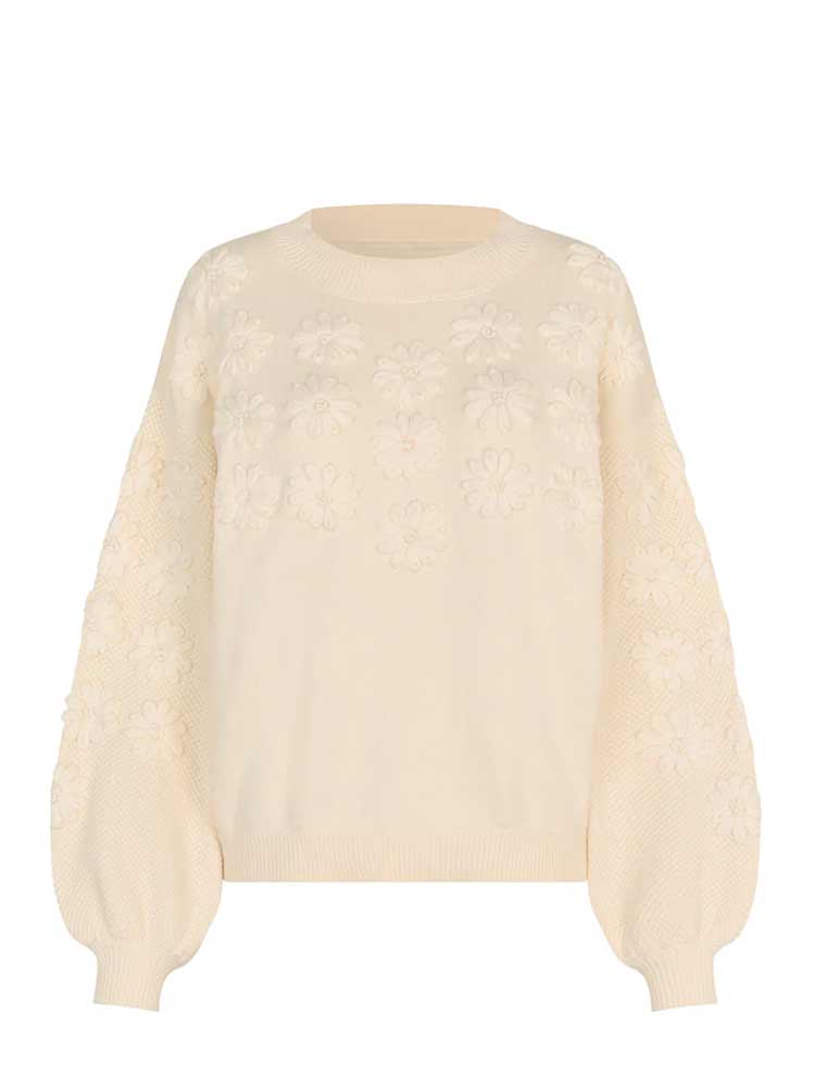Musa Knit Jumper Creme - Image 5