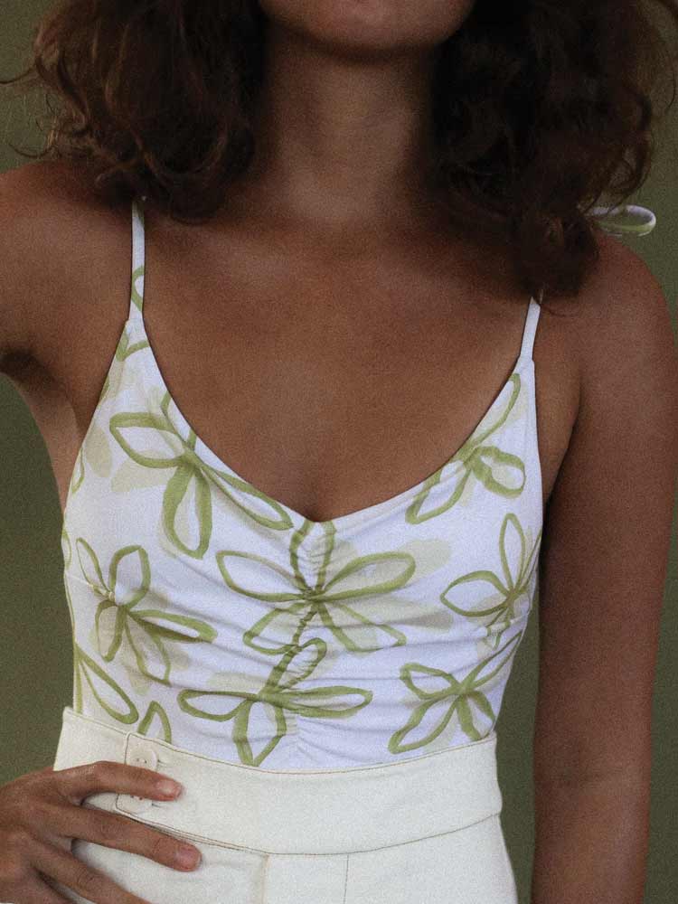 Olive Flower One Piece - Image 3