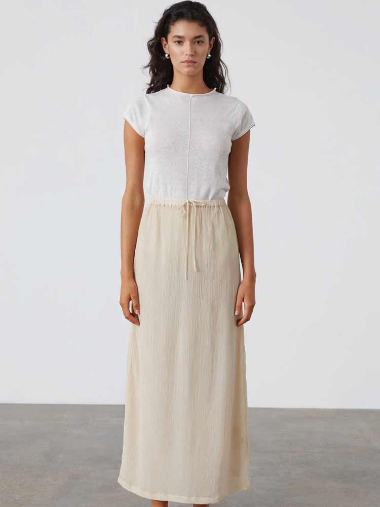 Stone Textured Maxi Skirt - Image 3