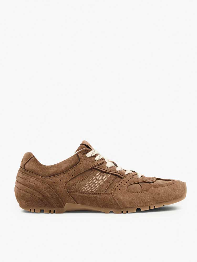 Suede Brown Leather Sneakers - Image 4