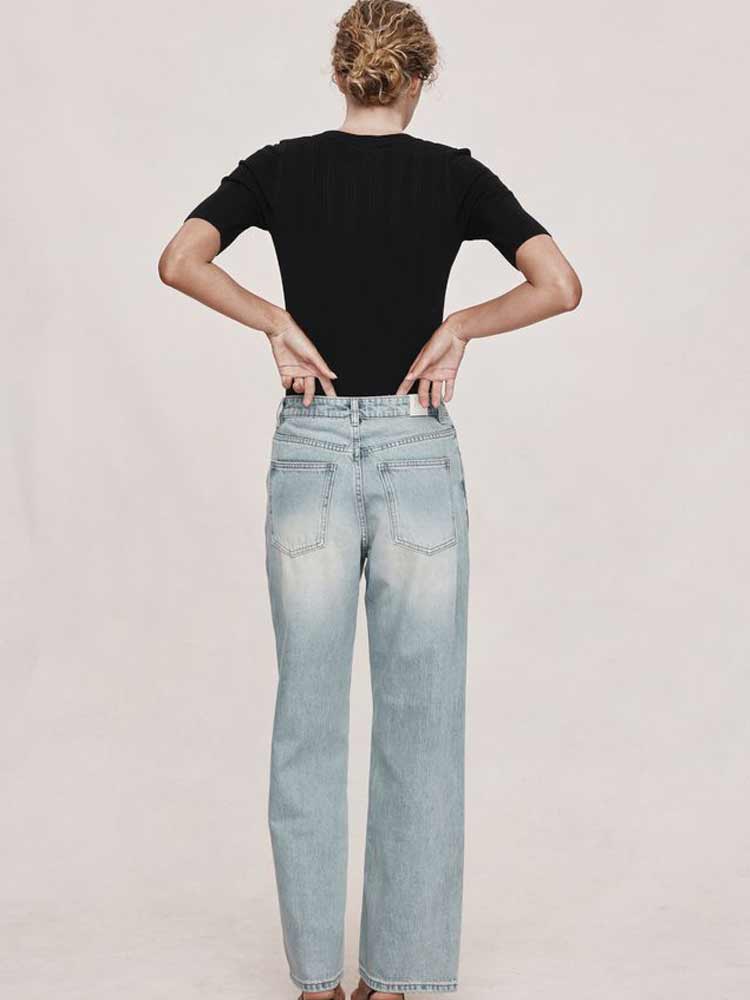 Wide Leg Jean Faded Blue - Image 3